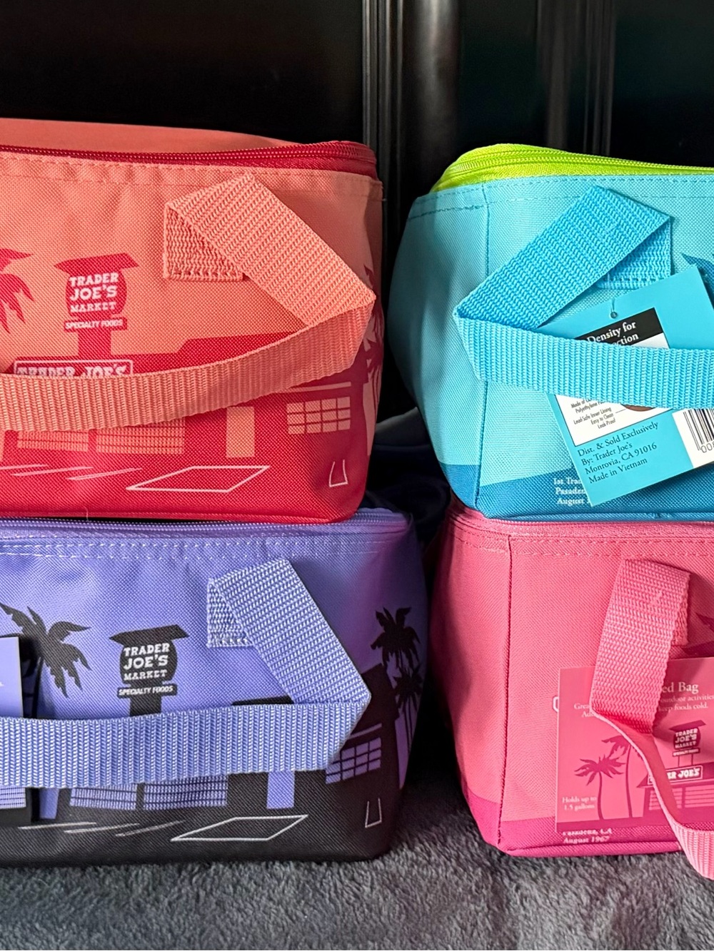 💜 PURPLE 💜 Trader Joe’s Mini Insulated Bag Cooler NEW